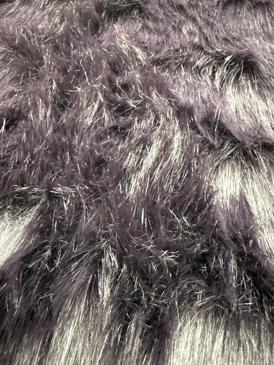 Elegant Dark Purple Rabbit Fur Imitation Throw Pillow - Fucolina