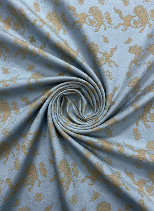 New Chinese Auspicious Beast Pattern Chenille Jacquard Fabric