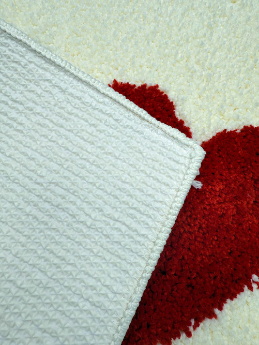 Letter and Heart Flocked Carpet