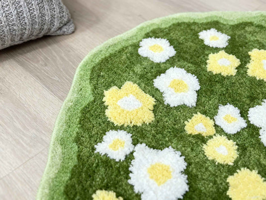 Healing Flower Bush-shaped Flocked Carpet
