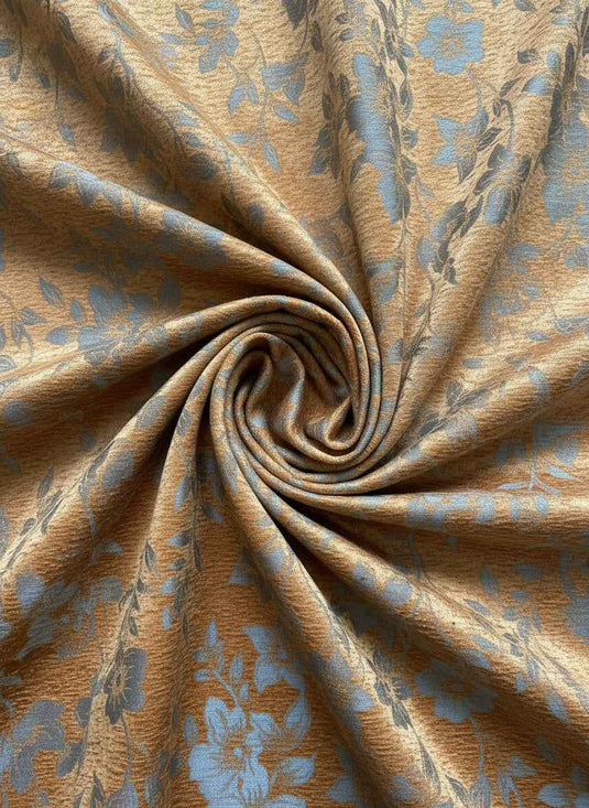 Elegant Vine Floral Chenille Jacquard Fabric