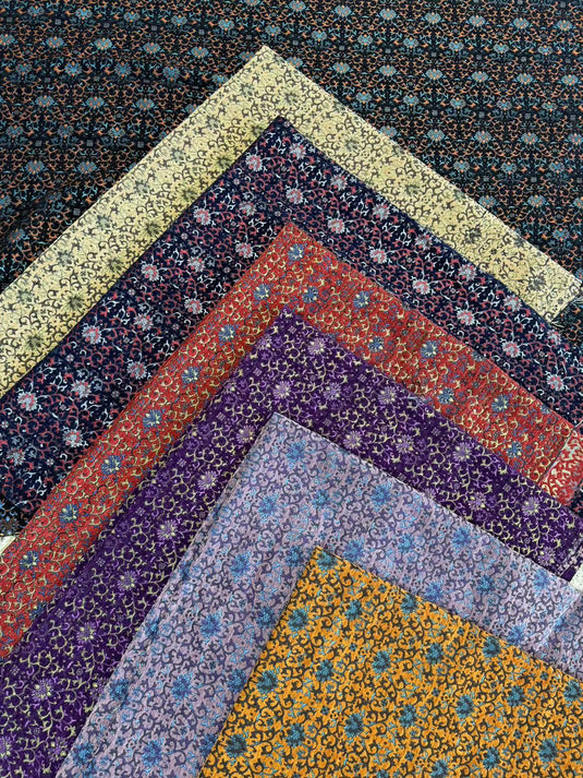 Vintage Pattern Jacquard Fabric Color Card (Multiple Colors Available)