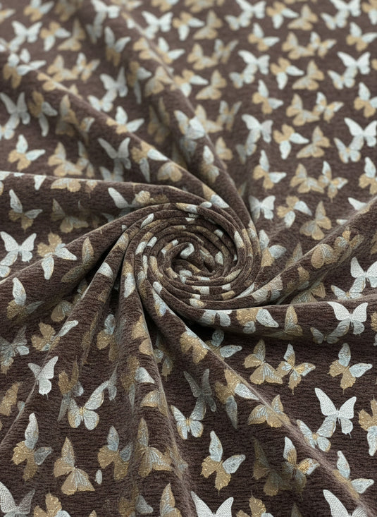 Butterfly Dance Chenille Jacquard Fabric
