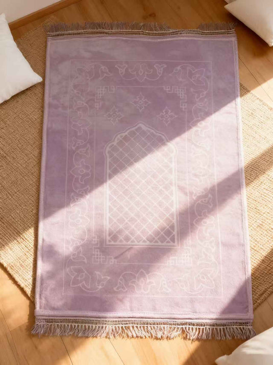Lavender Floral Arch Prayer Rug - Fucolina