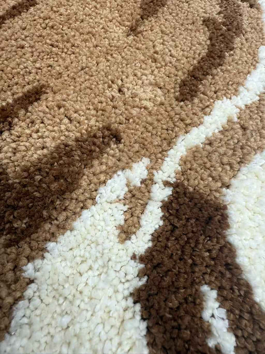 Cute Highland Cow - shaped Flocking Carpet