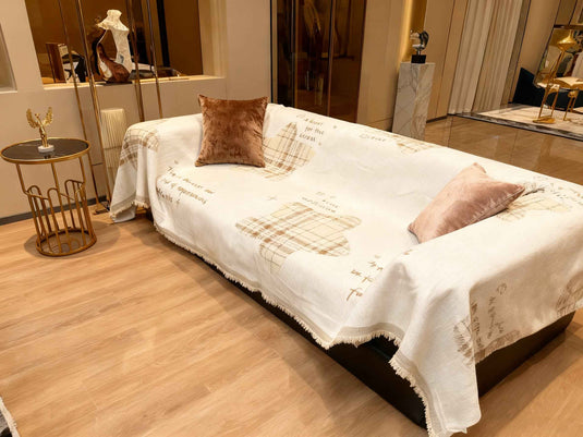 Fresh Plaid Butterfly Chenille Sofa Throw