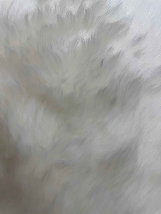Pure White Faux Fur Throw Pillow - Fucolina