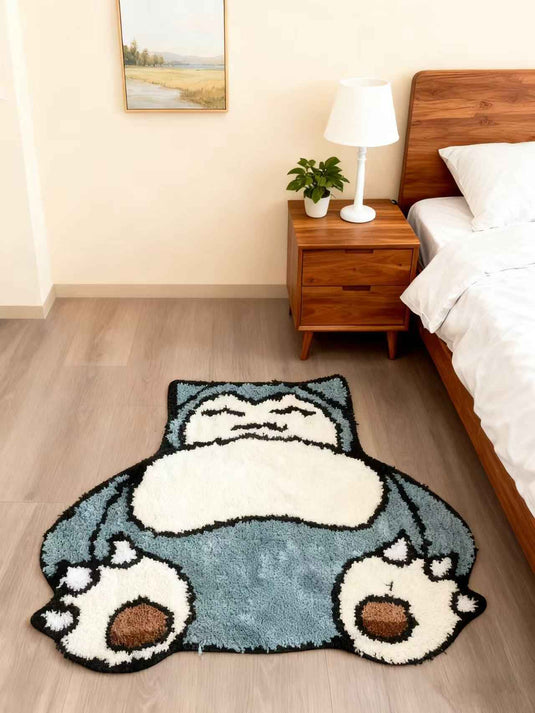 Cute Snorlax Flocked Carpet