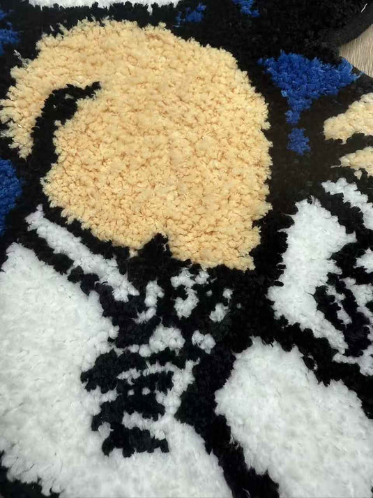 Cartoon Character Shaped Flocked Carpet