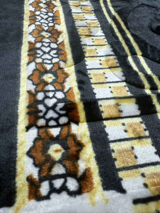 Black - Gold Luxury Prayer Rug - Fucolina