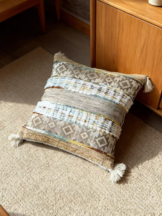 Ethnic Style Jacquard Plush Pillow/Cushion Cover - Fucolina