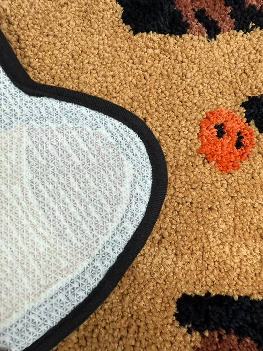 Cute Capybara-shaped Flocked Carpet