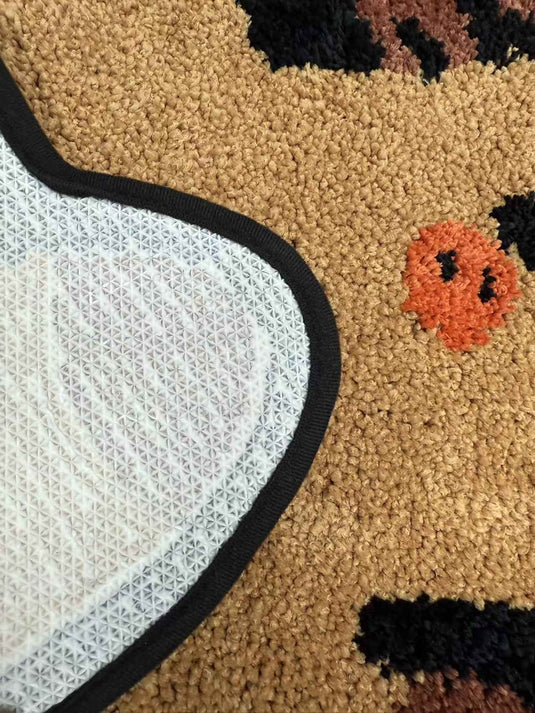 Cute Capybara-shaped Flocked Carpet