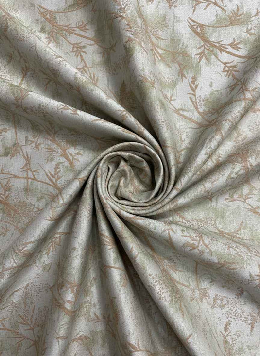 Zen Bamboo Branch Chenille Jacquard Fabric