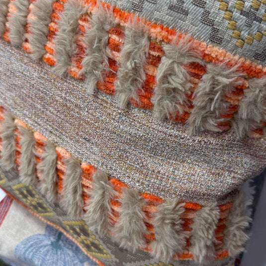 Ethnic geometric pattern tassel jacquard pillow - Fucolina