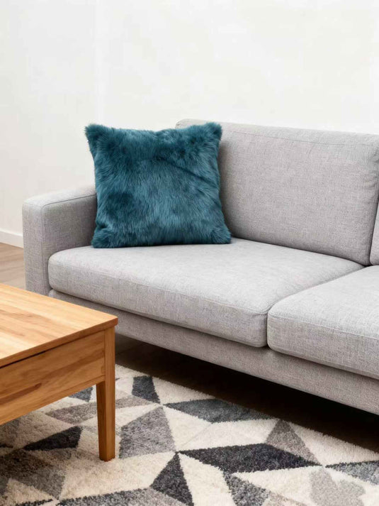 Vintage Blue - Toned Luxury Wool - Like Throw Pillow - Fucolina