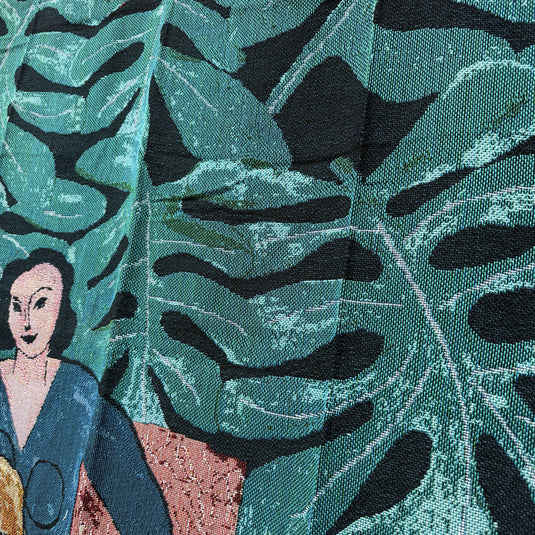 "The Musicians" Abstract Art Woven Tapestry | Matisse Inspired Botanical Decor - Fucolina