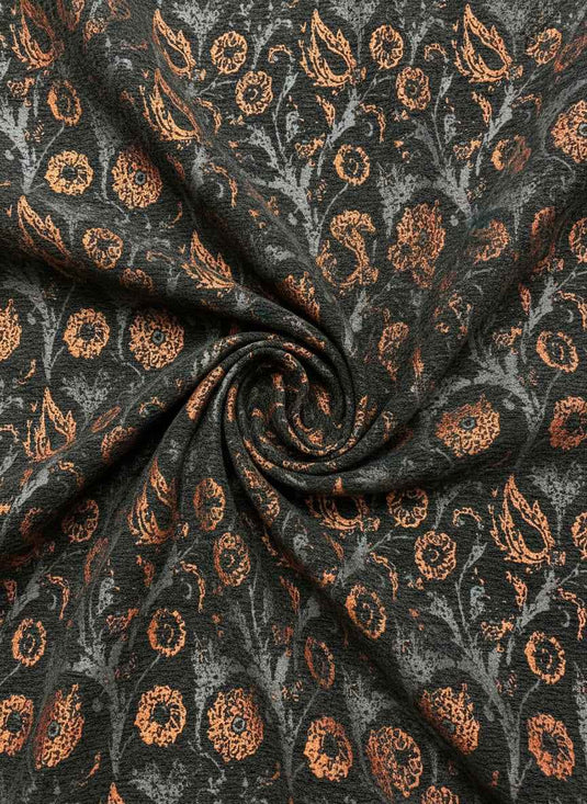 European Retro Paisley Pattern Chenille Jacquard Fabric