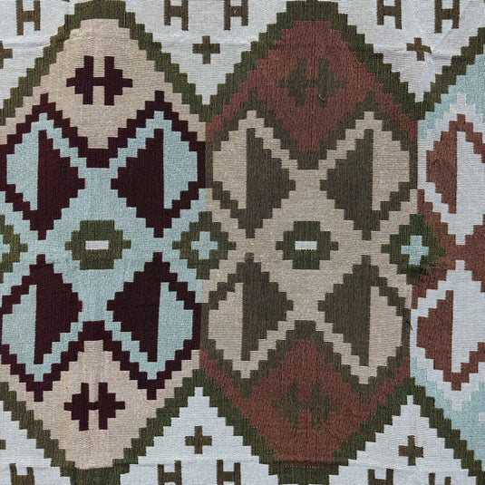 Earthy Geometric Woven Tapestry Blanket | Modern Farmhouse Boho Wall Decor - Fucolina