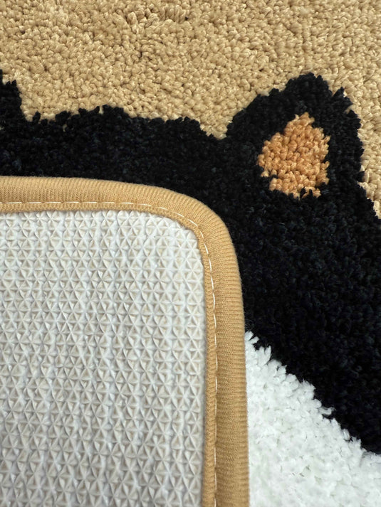 Cute Shiba Inu Flocked Carpet