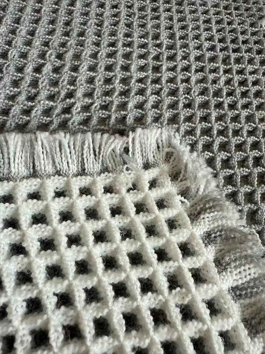 Modern Minimalist Solid Color Waffle Weave Floor Mat