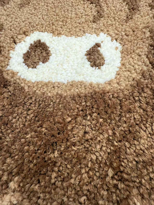 Cute Highland Cow - shaped Flocking Carpet