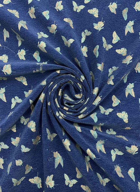 Childlike Butterfly Pattern Chenille Jacquard Fabric