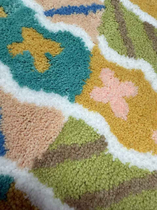 Childlike Egg-shaped Flocked Carpet
