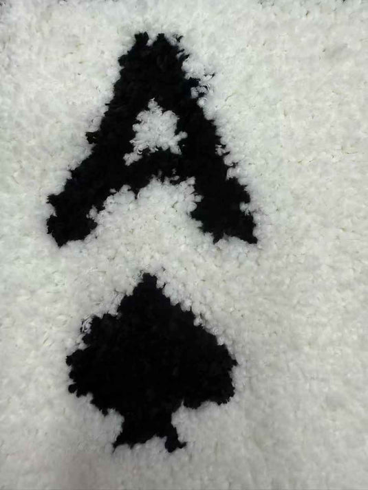 Spade A Poker - shaped Flocking Carpet