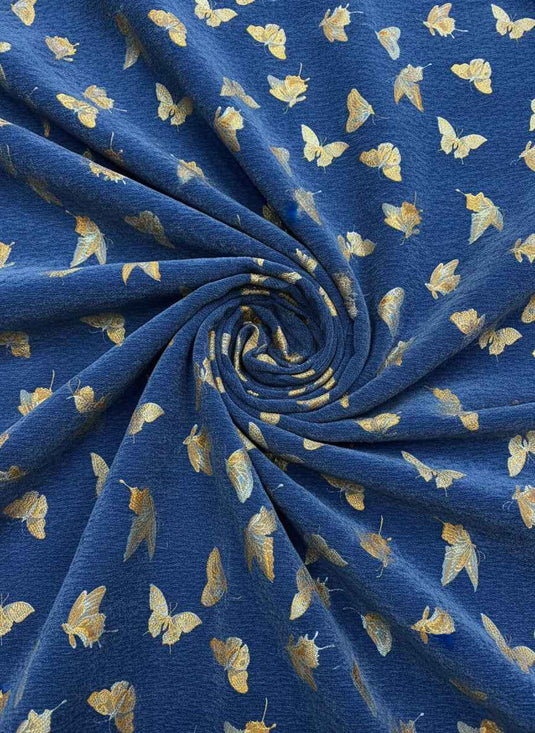 Childlike Butterfly Pattern Chenille Jacquard Fabric