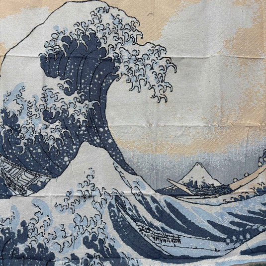 "The Great Wave off Kanagawa" Woven Tapestry | Hokusai Japanese Art Blanket - Fucolina