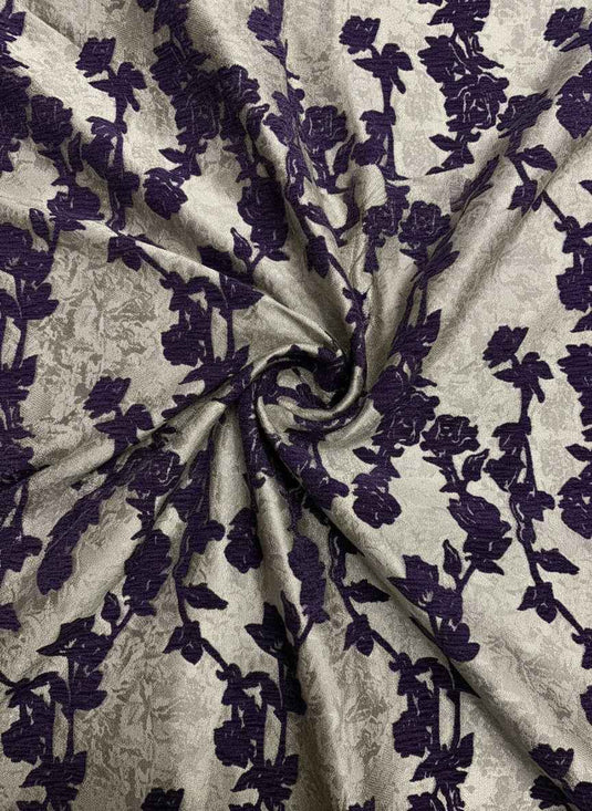 Court Rose Chenille Jacquard Fabric