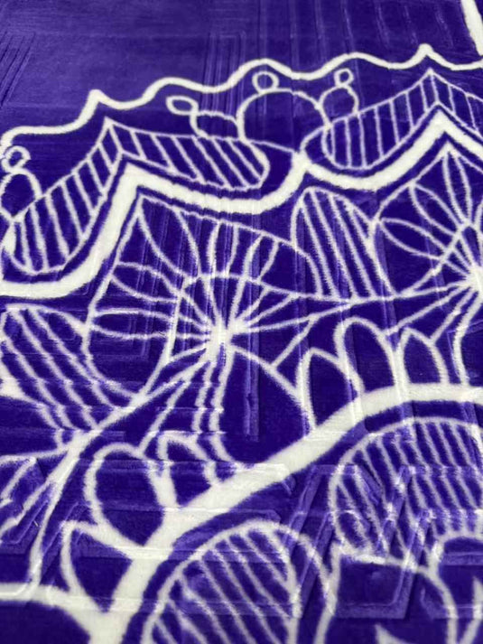 Purple - White Patterned Arch Prayer Rug - Fucolina
