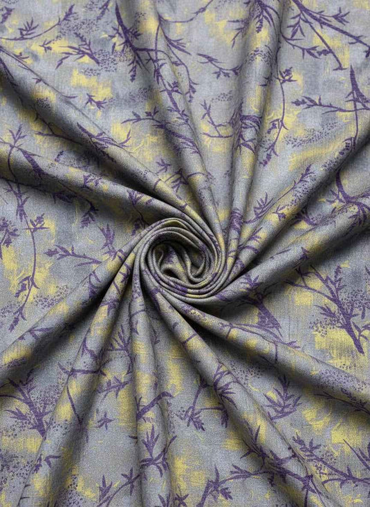 Zen Bamboo Branch Chenille Jacquard Fabric