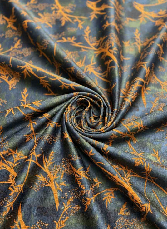 Zen Bamboo Branch Chenille Jacquard Fabric