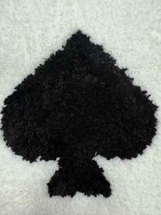 Spade A Poker - shaped Flocking Carpet