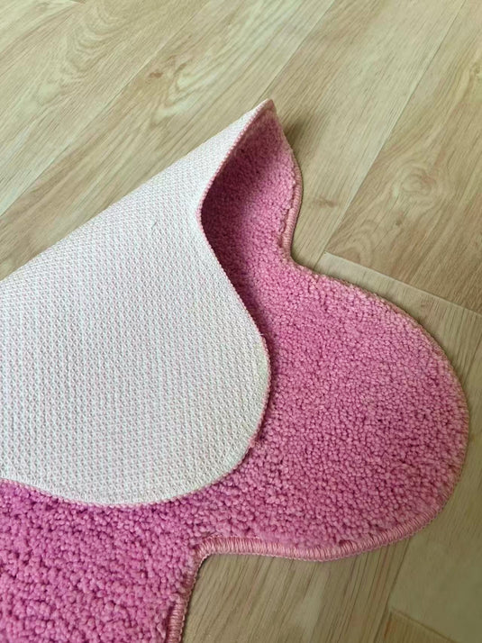 Pink Flower - Shaped Carpet - Fucolina