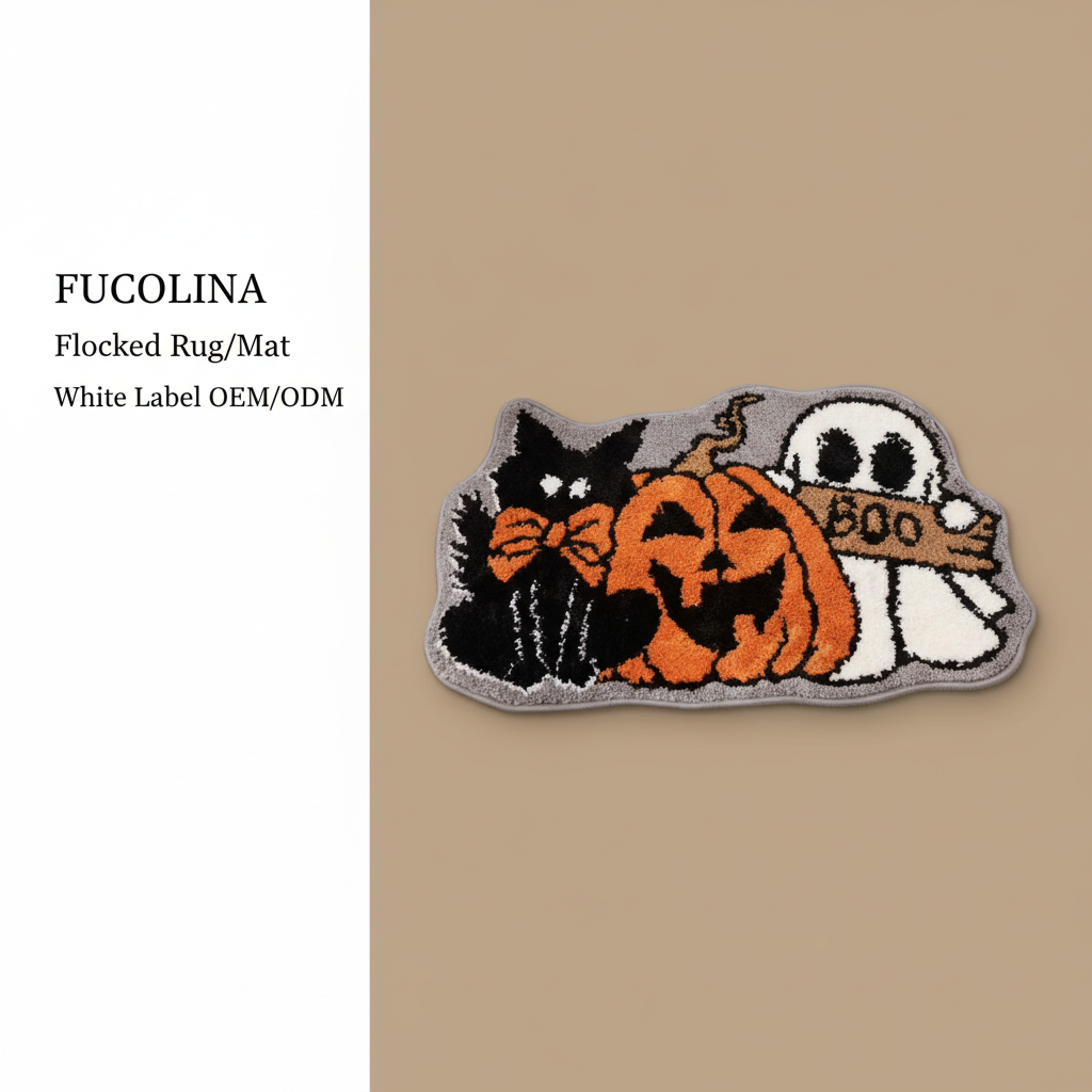 Seasonal Cottagecore Flocked Rugs Halloween Easter Pastoral Wholesale OEM Low MOQ - Fucolina 2026