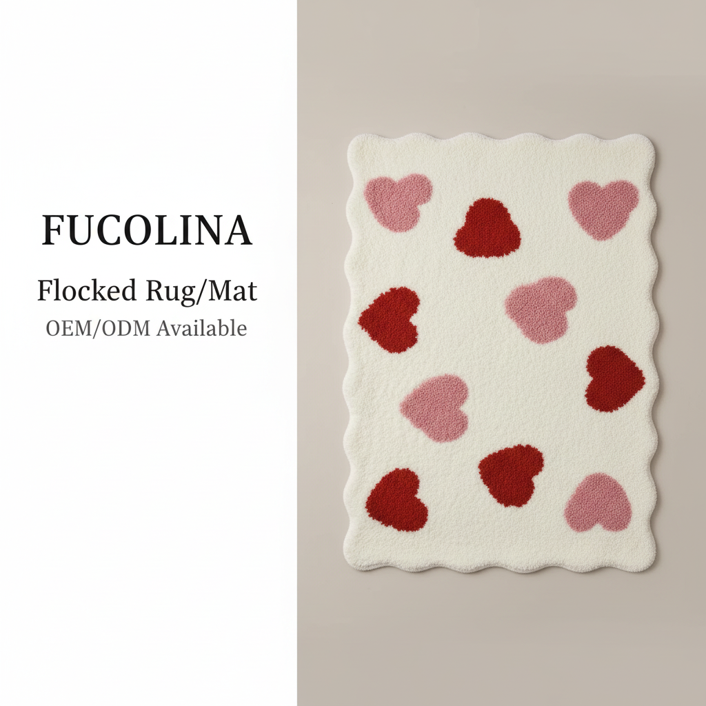 Die-Cut Shaped Flocked Rugs Wholesale OEM Custom Silhouette Low MOQ - Fucolina B2B Guide 2026