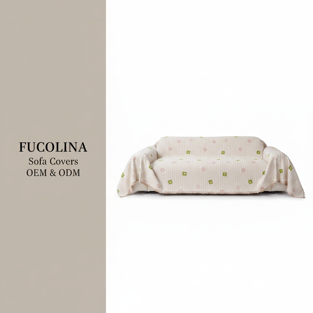 Sofa throw wholesale OEM ODM low MOQ — Fucolina floral green pink jacquard sofa throw manufacturer China B2B supplier
