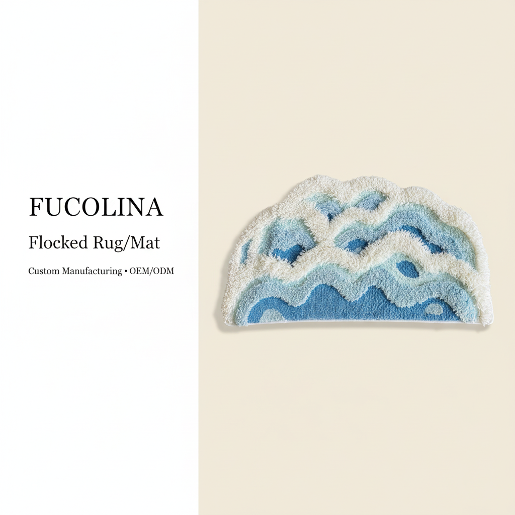 Nature-Inspired Tufted Flocked Rugs Ocean Wave 3D Forest Floral Wholesale OEM Low MOQ - Fucolina 2026