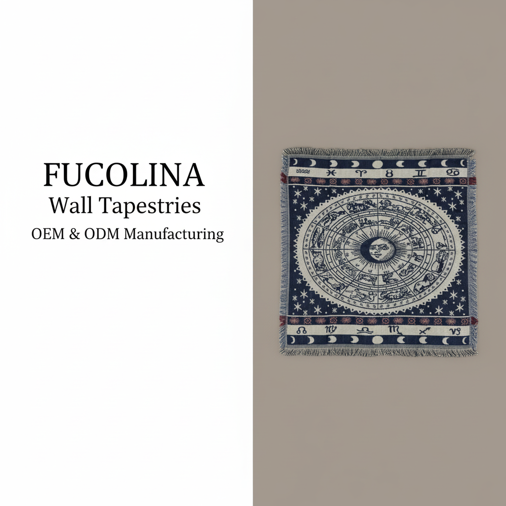 Jacquard wall tapestry wholesale OEM ODM custom woven wall art low MOQ factory China — Fucolina B2B supplier
