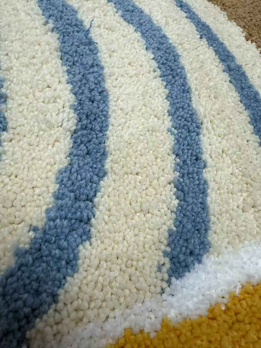 Trendy Skateboarding Dog-shaped Flocked Carpet