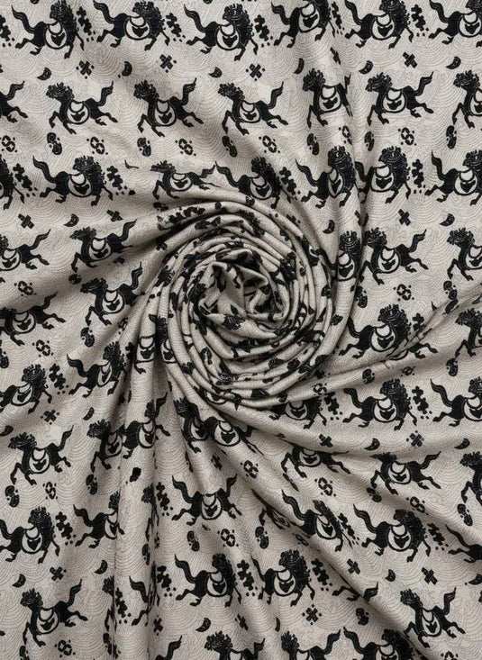 New Chinese Auspicious Beast Pattern Chenille Jacquard Fabric