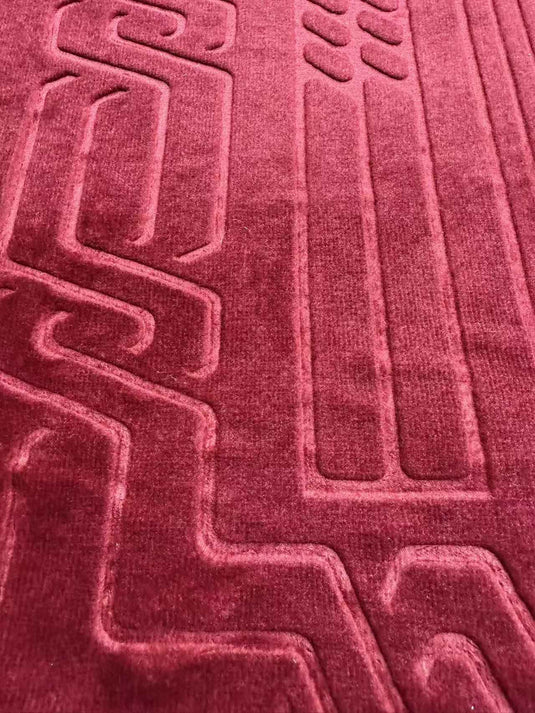 Burgundy Geometric Arch Prayer Rug - Fucolina