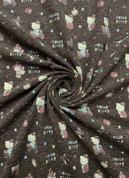 Hello Kitty playful chenille jacquard fabric, a versatile fabric for cute soft furnishings and children's clothing in multiple colors
