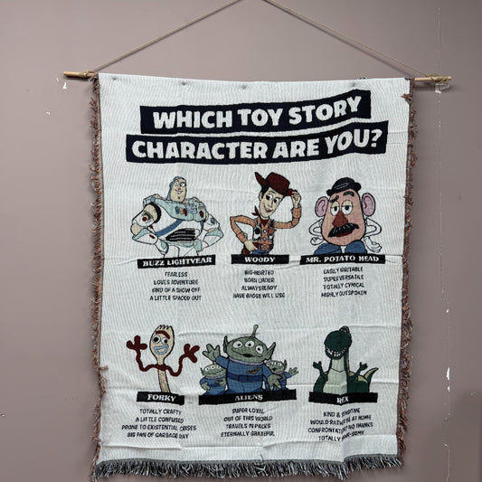 "Which Toy Story Character Are You?" Woven Tapestry | Pixar Fan Art Blanket - Fucolina