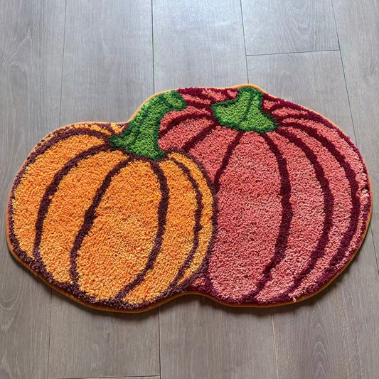 Autumn Pumpkins Tufted Rug | Fall & Halloween Accent Floor Mat - Fucolina