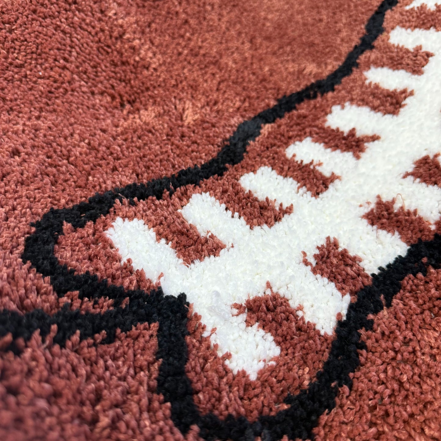 American Football Shaped Tufted Rug | Sports Theme Accent Mat for Kids Room & Man Cave - Fucolina