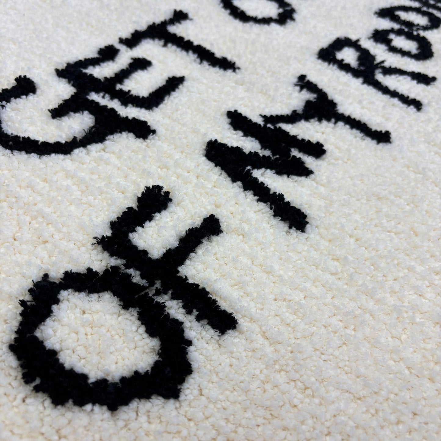 "GET OUT OF MY ROOM" Tufted Rug | Funny Slogan Accent Mat for Bedroom Decor - Fucolina